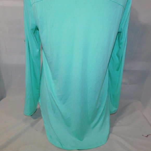 LulaRoe Womens S Seafoam Green long sleeve polo button front Blouse - Picture 11 of 11